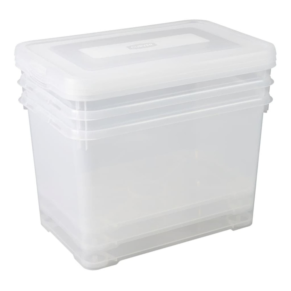 Curver Storage Boxes Set Handy 3x20L Transparent