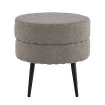 Venture Home Pouffe Pot 40x40x40 cm Teddy Black and Grey