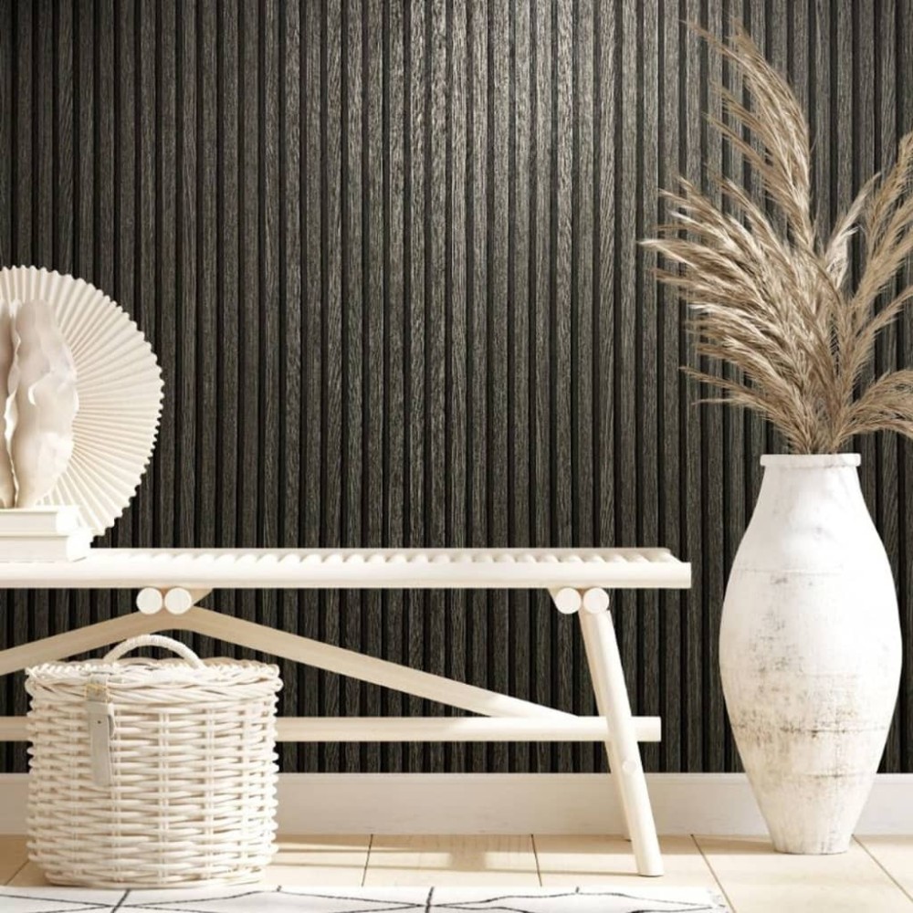 Noordwand Wallpaper Botanica Wooden Slats Brown and Oak