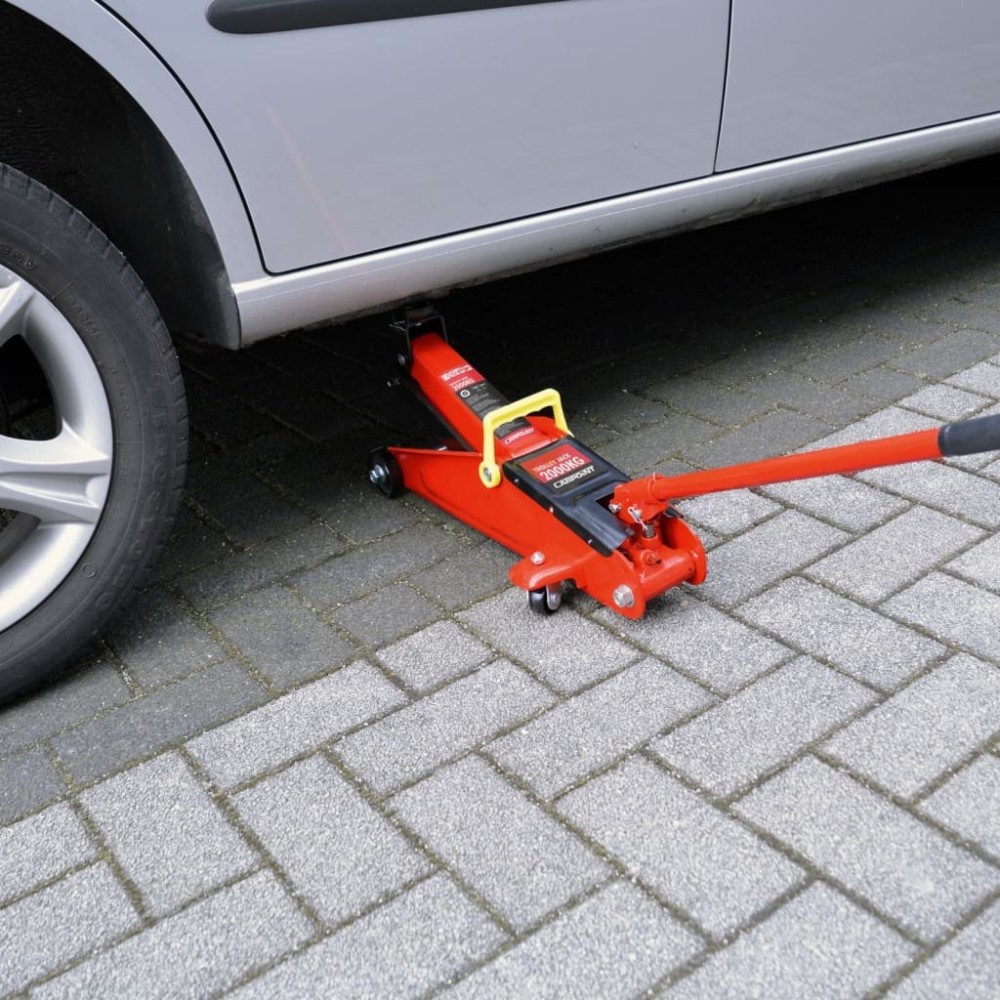 Carpoint Hydraulic Trolley Jack 2000 kg Steel 4 Wheels