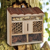 HI Insect Nesting House Wood Natural 30x9.5x30 cm