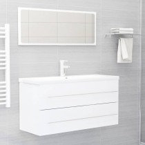 2 Piece Bathroom Furniture Set Concrete Grey Engineered Wood