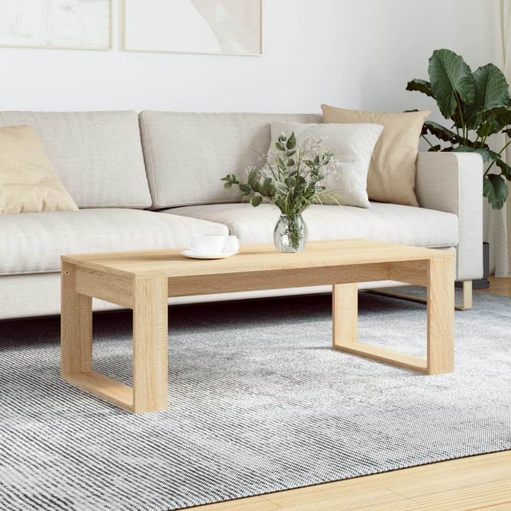 Coffee Table White 102x50x35 cm Engineered Wood