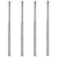 2 Telescopic Table Legs Brushed Nickel 710 mm-1100 mm