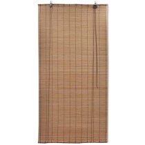 Bamboo Roller Blinds 2 pcs Brown 120x220 cm