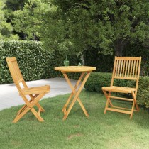 3 Piece Folding Garden Dining Set Solid Acacia Wood