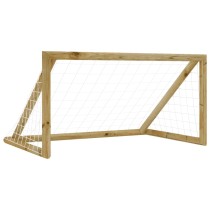 Fußballtor mit Netz 160x100x80 cm Kiefernholz Imprägniert