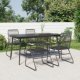 7 Piece Garden Dining Set Black PVC Rattan