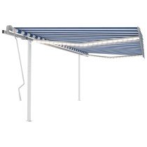 Manual Retractable Awning with LED 3x2.5 m Anthracite