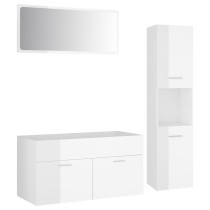 Bathroom Furniture Set White Engineered Wood