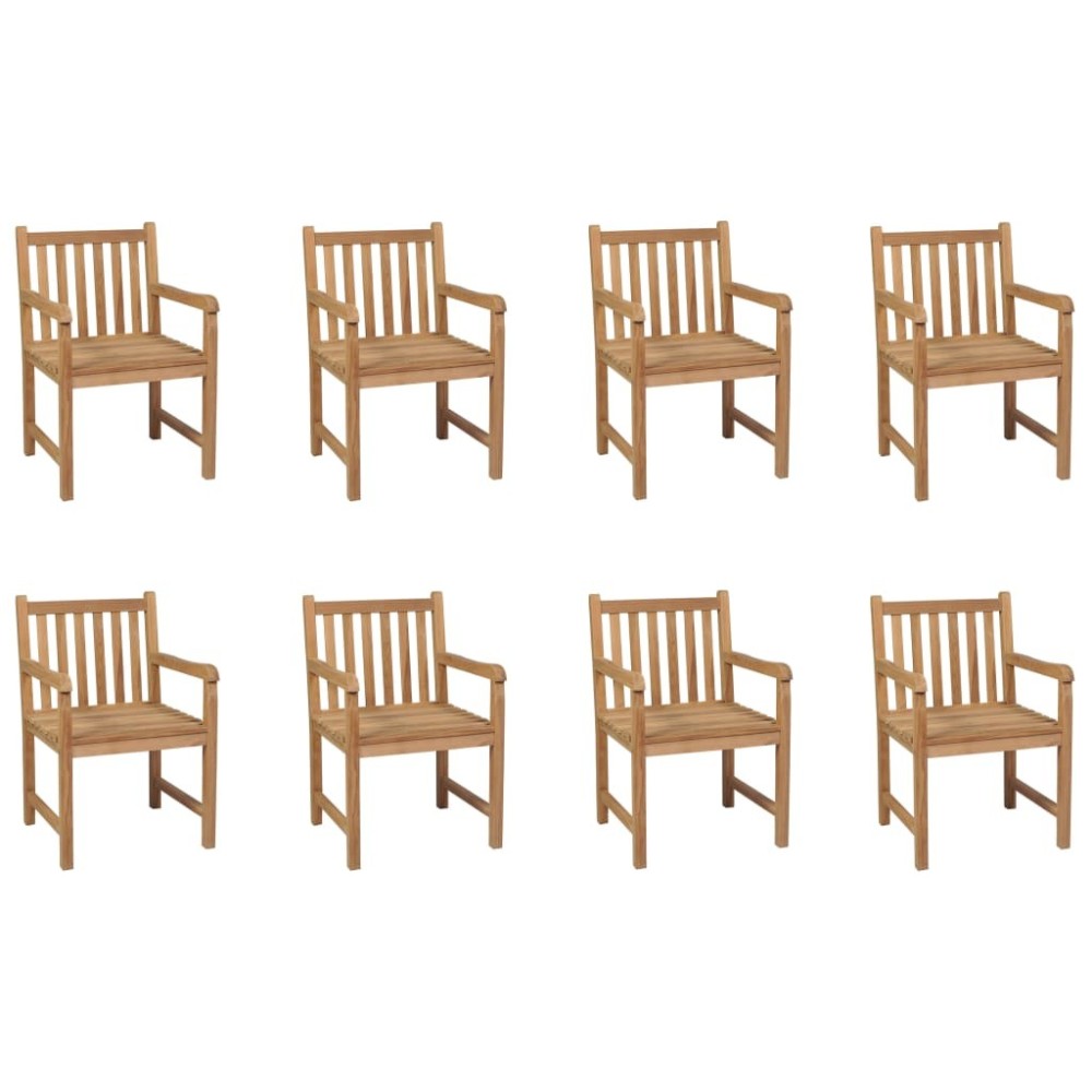 Outdoor Chairs 2 pcs Solid Teak Wood