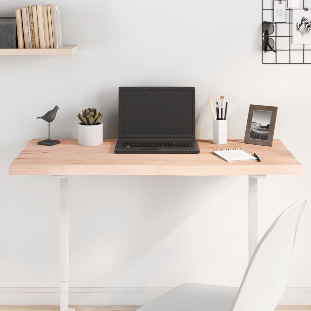 Table Top Dark Grey 220x60x(2-6) cm Treated Solid Wood Oak