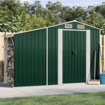 Garden Shed Brown 277x365.5x179 cm Galvanised Steel