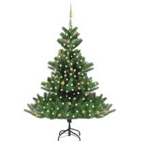 Nordmann Fir Artificial Christmas Tree LED&Ball Set Green 180cm