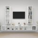 Wall-mounted TV Cabinets 4 pcs High Gloss Black Engineered Wood