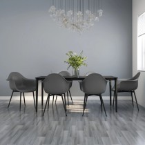 Dining Chairs 4 pcs Grey PP