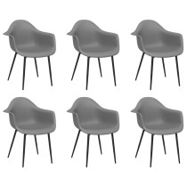 Dining Chairs 4 pcs Grey PP