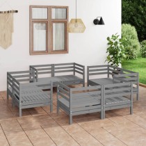 8 Piece Garden Lounge Set Solid Pinewood