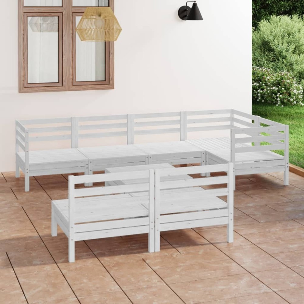 8 Piece Garden Lounge Set Solid Pinewood