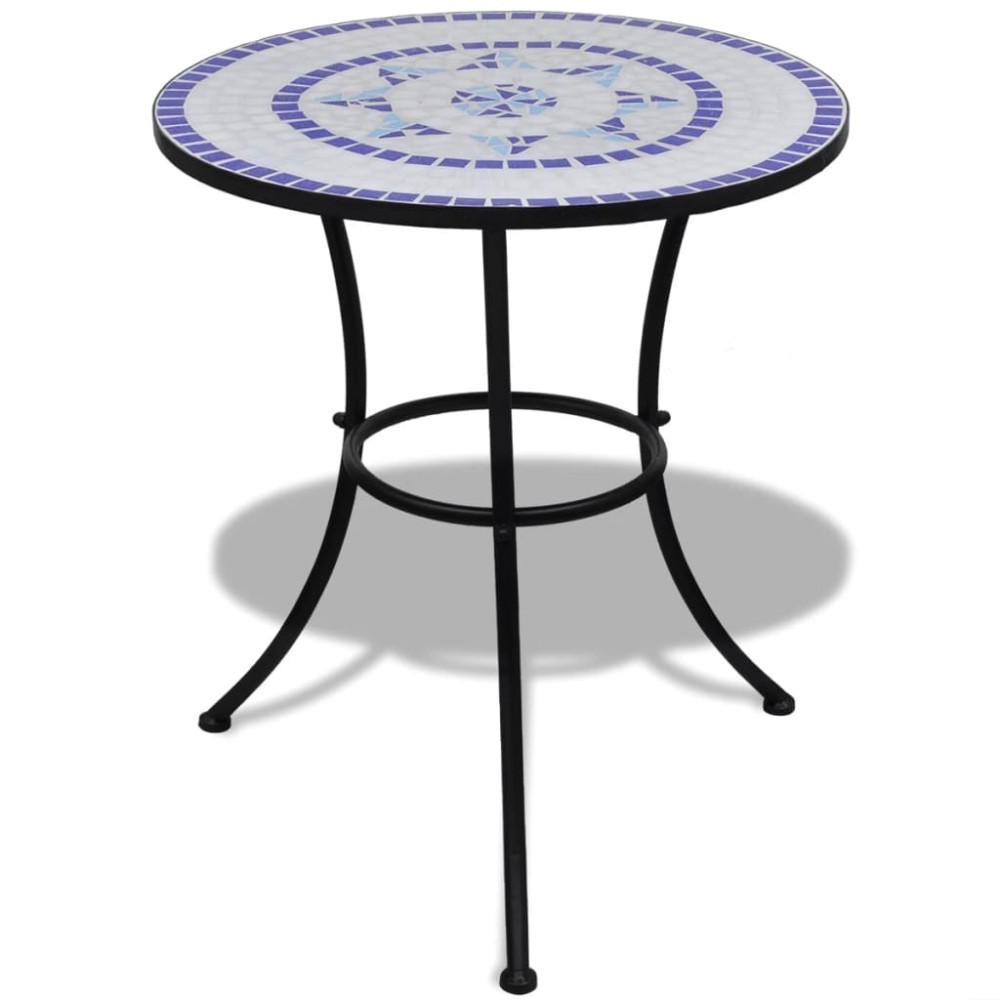 Bistro Table Terracotta and White 60 cm Mosaic