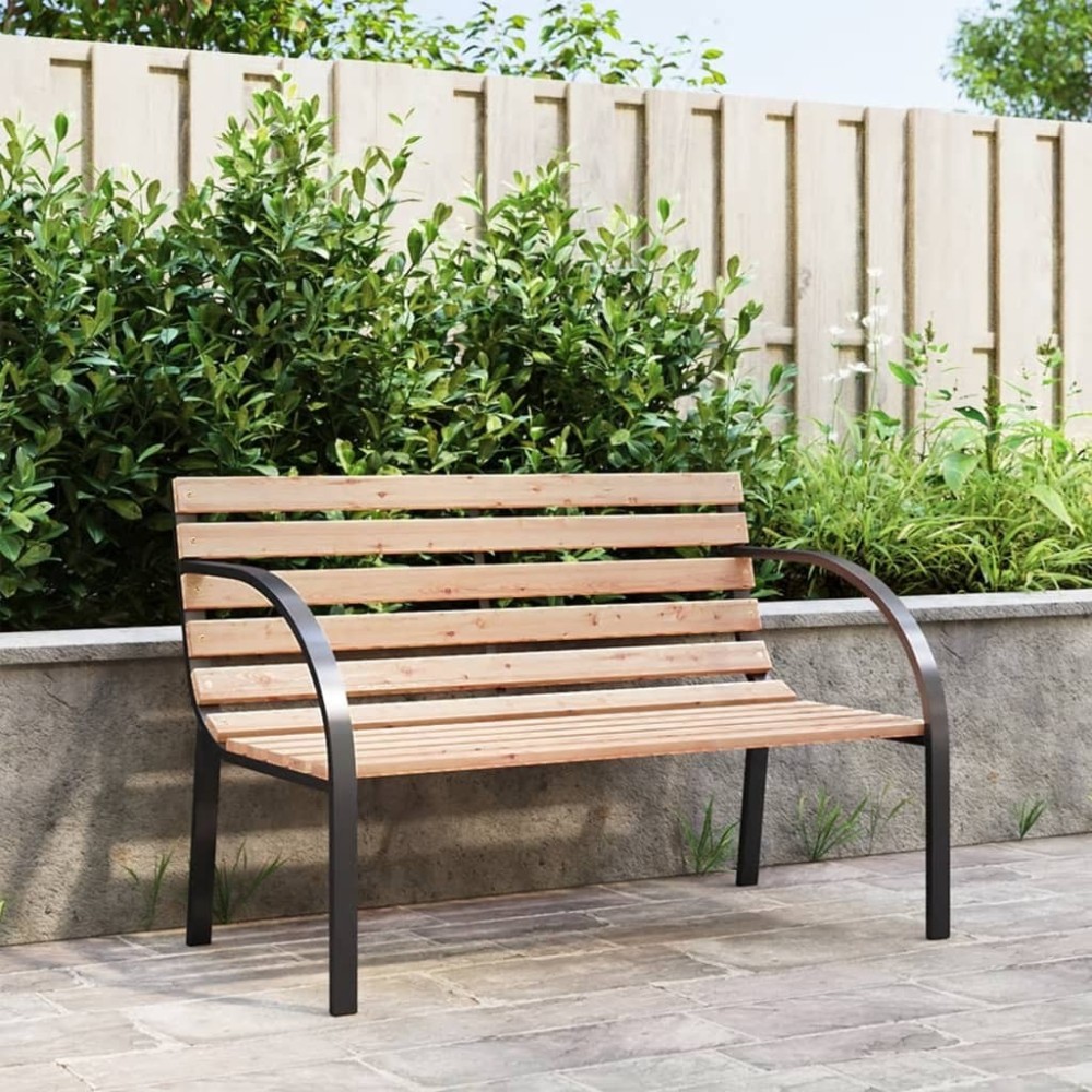 Garden Bench 120 cm Grey Wood