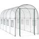 Greenhouse Transparent 160x400x190 cm PVC&Powder-coated Steel