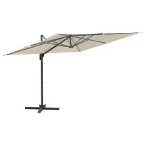 Cantilever Umbrella with Aluminium Pole Sand White 400x300 cm