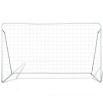 Soccer Goal Post Net Set Steel 240 x 90 x 150 cm