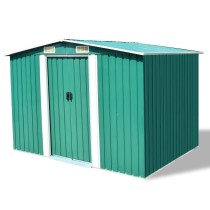 Garden Storage Shed Brown 257x205x178 cm Steel