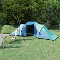 Campingzelt 6 Personen Blau und Gelb