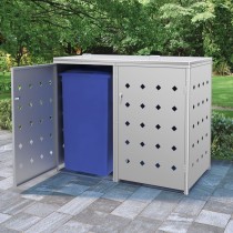 Single Wheelie Bin Shed 240 L Stainless Steel