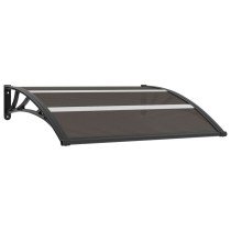 Door Canopy Grey and Transparent 150x80 cm PC