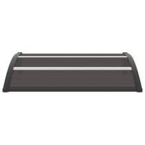 Door Canopy Grey and Transparent 150x80 cm PC