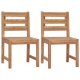 Garden Chairs 2 pcs Solid Teak Wood