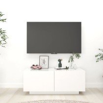 TV-Schrank Weiß und Sonoma-Eiche 100x35x40 cm Holzwerkstoff