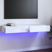 TV Cabinets with LED Lights 2 pcs White 60x35x15.5 cm