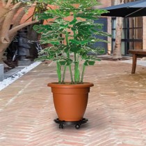 Plant Trolley with Wheels Diameter 30 cm Black 170 kg