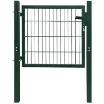 Fence Gate Steel 106x248 cm Green