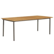 Garden Table 200x100x72cm Solid Acacia Wood and Steel