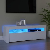 TV Cabinet with LED Lights High Gloss Grey 120x35x40 cm