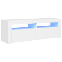 TV Cabinet with LED Lights High Gloss Grey 120x35x40 cm