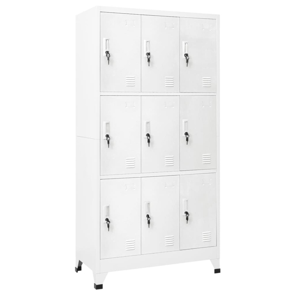Locker Cabinet Light Grey and Dark Grey 90x45x180 cm Steel