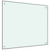 Kitchen Backsplash White 80x60 cm Tempered Glass