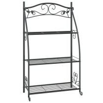 Flower Rack Black 56x30x96 cm Steel