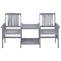 Garden Chairs with Tea Table 159x61x92 cm Solid Acacia Wood