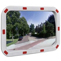 Convex Traffic Mirror Rectangle 60 x 80 cm with Reflectors