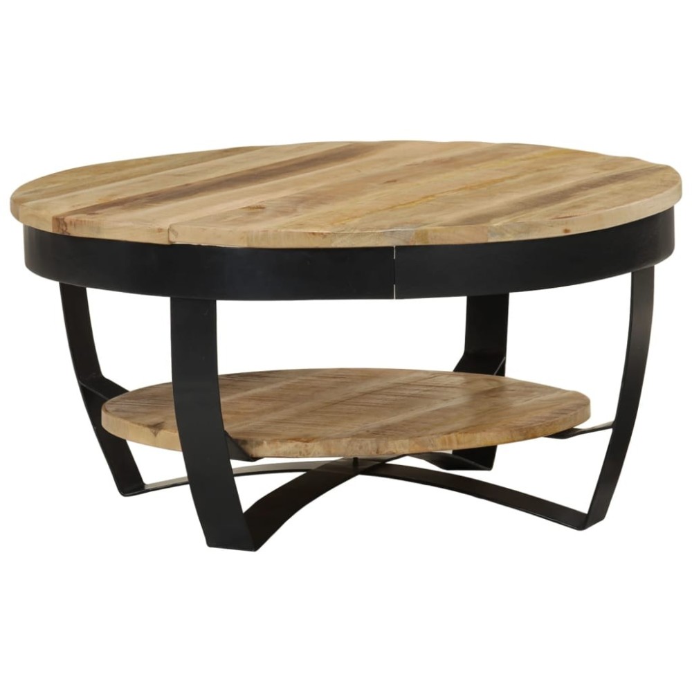 Coffee Table Ã˜68x43 cm Solid Acacia Wood