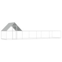 Chicken Coop 2x1x1.5 m Galvanised Steel