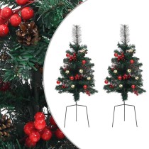 Artificial Pathway Christmas Trees 2 pcs 76 cm PVC