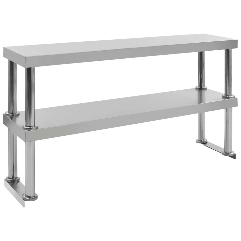 Work Table Overshelf 120x30x35 cm Stainless Steel